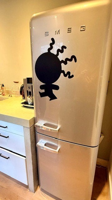 Smeg Retro Koel-Vriescombinatie - Zilver / grijs, Ophalen, Gebruikt, 200 liter of meer, Met aparte vriezer
