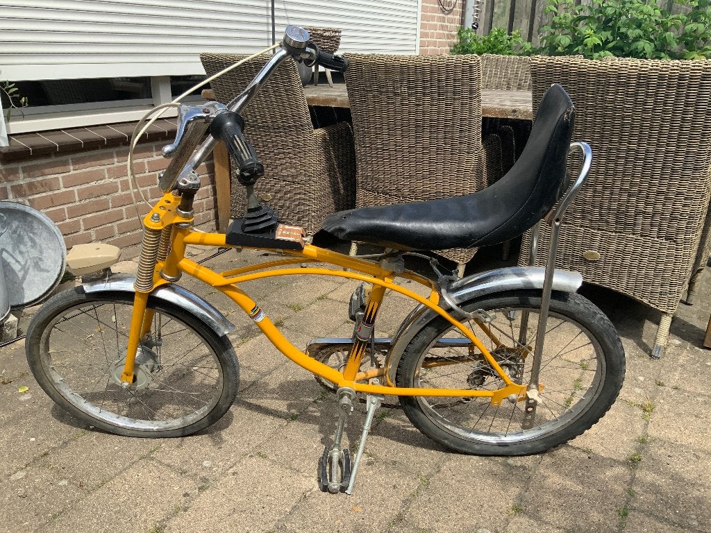 2 stuks Bananenfiets ofwel fiets met bananenzadel. T.e.a.b., Ophalen, Gebruikt, Versnellingen, 14 inch of minder