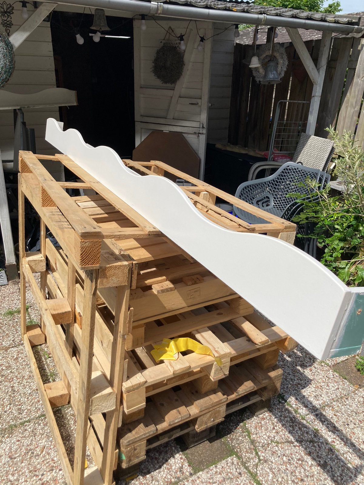 Gordijnen koof, Ophalen, Zo goed als nieuw, Wit, 200 cm of meer