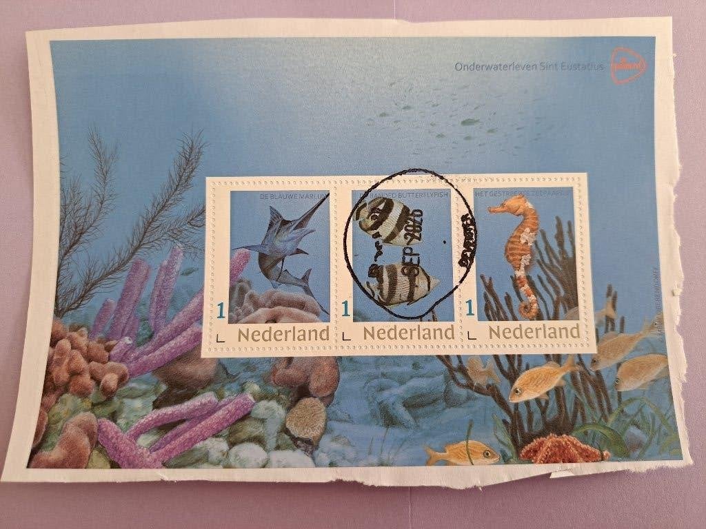 POSTZEGELS - NEDERLAND - BLOKJE ONDERWATER ST EUSTATIUS, Postzegels en Munten, Ophalen of Verzenden