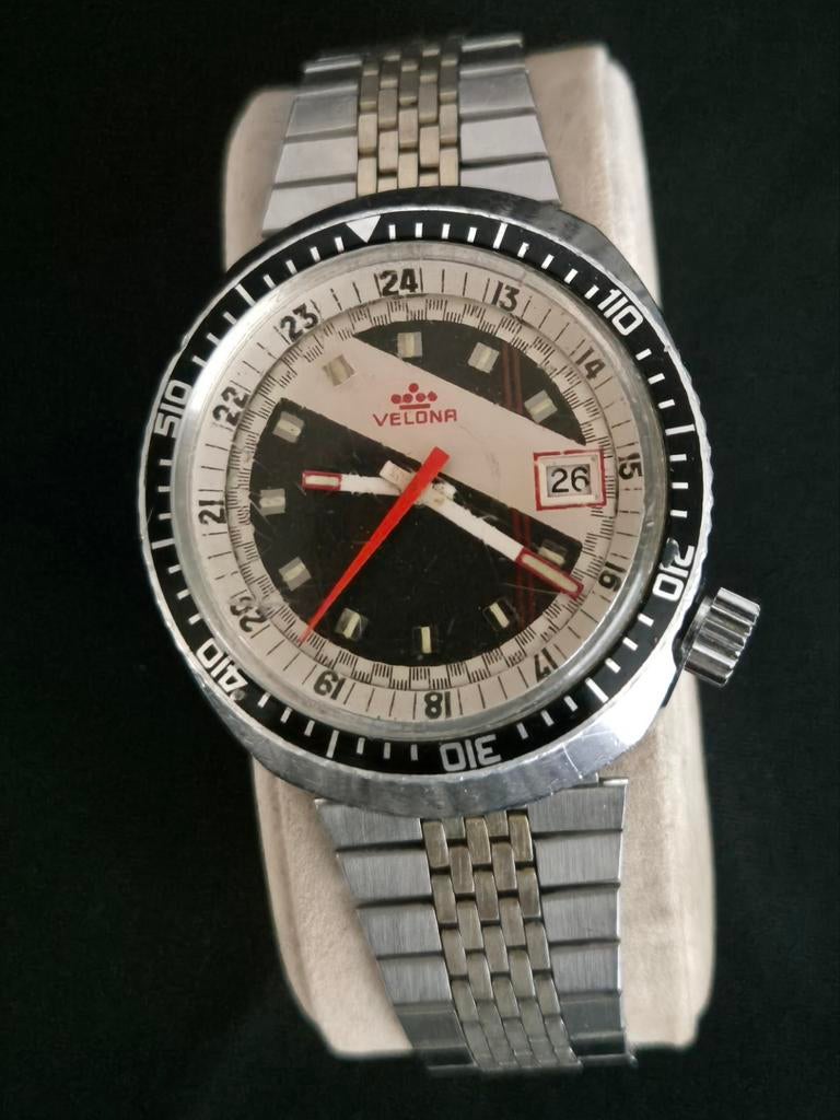 17 jewels incablok duiker vintage herenhorloge., Ophalen, Staal, Overige merken