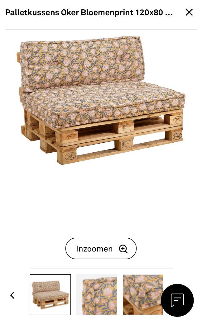 2x set nieuwe palletkussens Tuinkussens met mooi motief, Ophalen, Nieuw