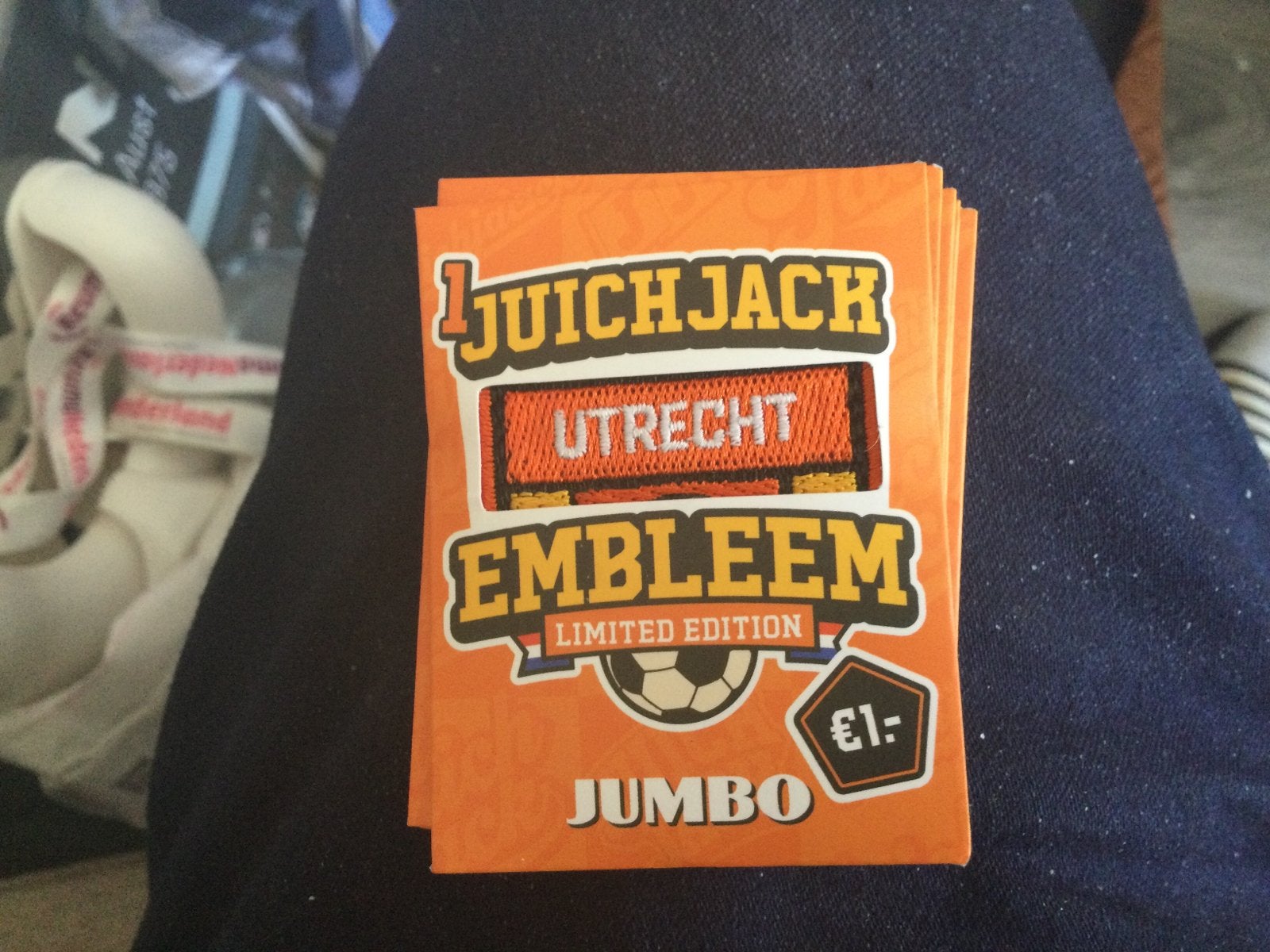 Jumbo Juich Embleem Limited Edition Utrecht 1 x, Ophalen of Verzenden, Winkel, Super of Benzinepomp, Zegels, Bonnen of Punten