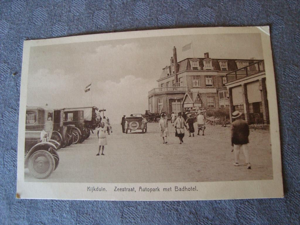 Kijkduin zeestraat autopark met badhotel, Ophalen of Verzenden, Voor 1920, Gelopen, Noord-Brabant