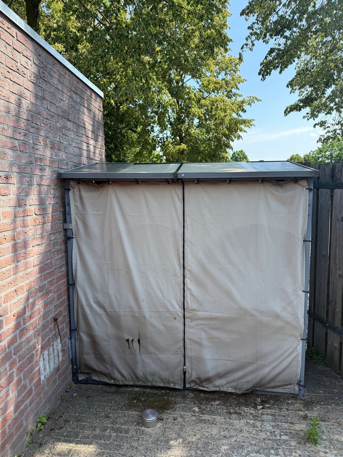 Houthok / houtopslag / houtberging 185x185x70cm Gratis, Ophalen, Gebruikt, Metaal, Overige typen