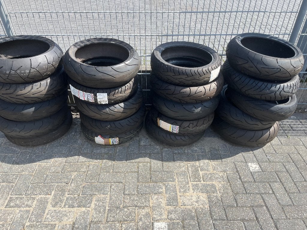 Gebruikte motorbanden, Ophalen, Gebruikt