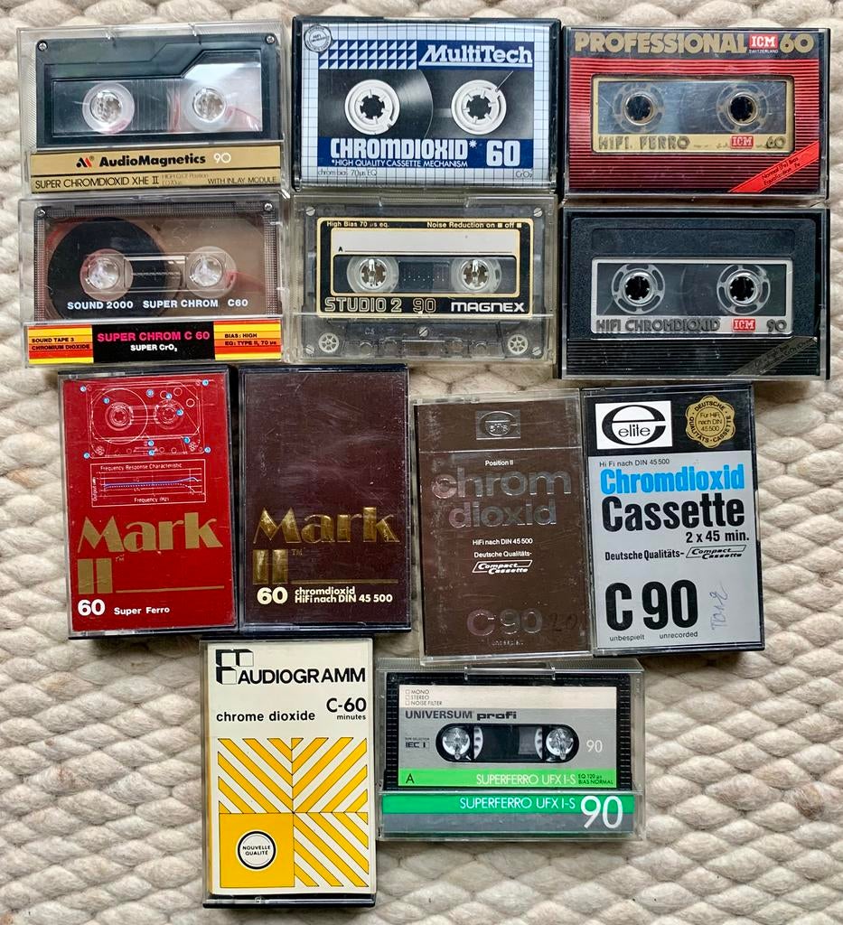 RARE 12 vintage verzameltapes zeldzaam cassettebandjes tapes, Gebruikt, 2 t/m 25 bandjes, Diversen, Ophalen of Verzenden