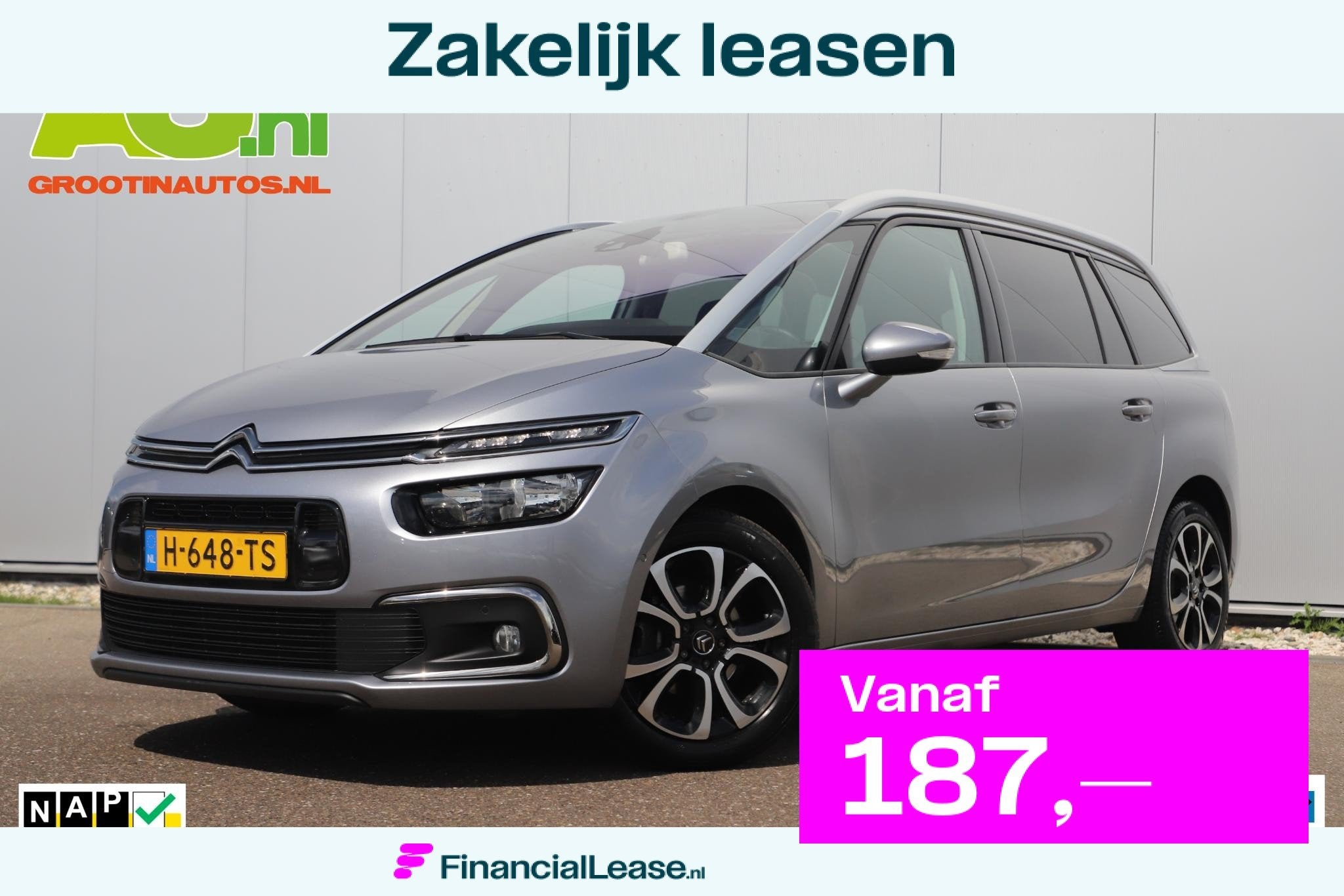 Citroen Grand C4 SpaceTourer 1.2 PureTech Business 7p 7 Pers, Voorwielaandrijving, Stof, Gebruikt, 1199 cc