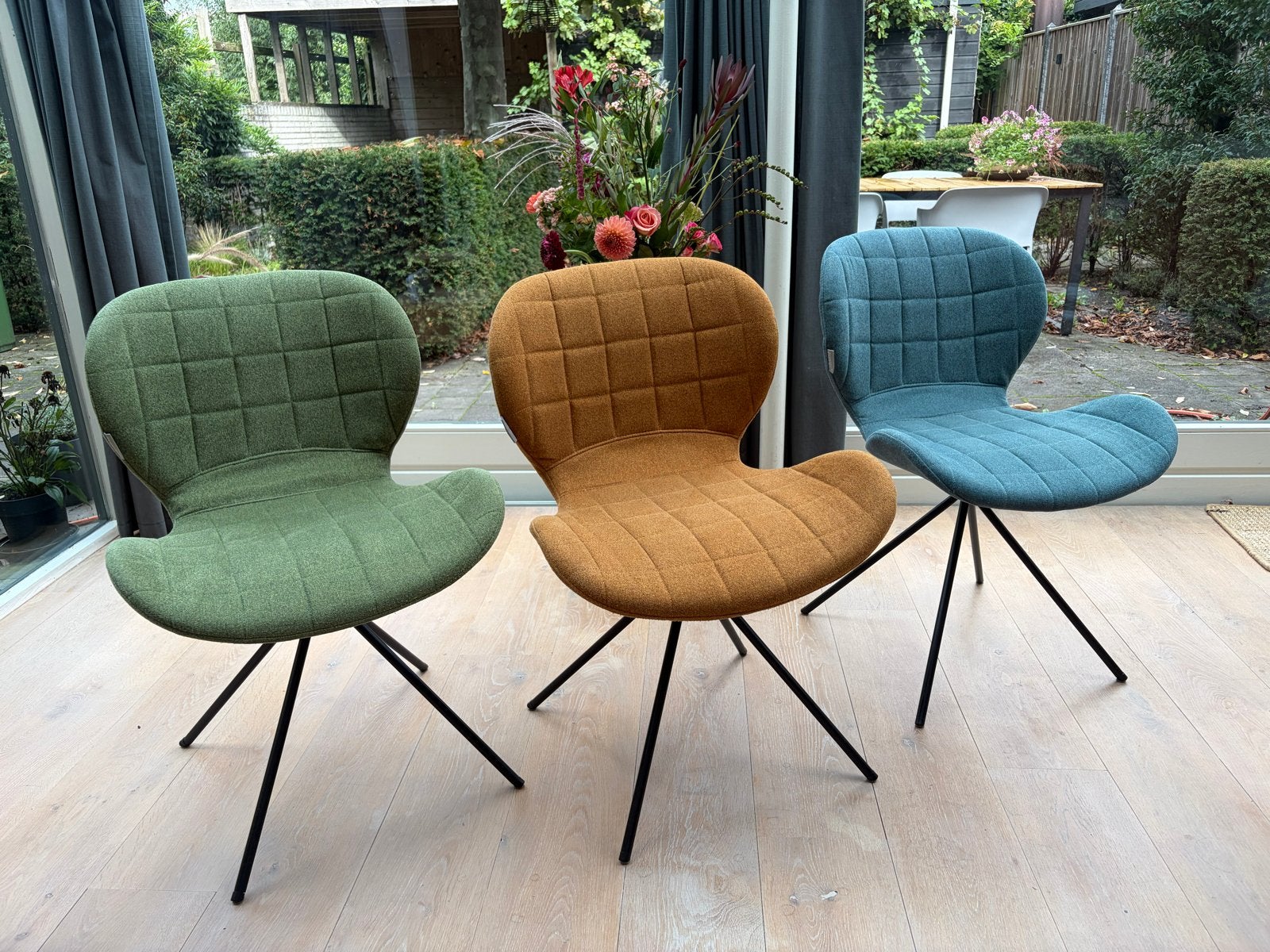3x eetkamerstoel Zuiver OMG, Huis en Inrichting, Ophalen, Gebruikt, Overige kleuren, Drie