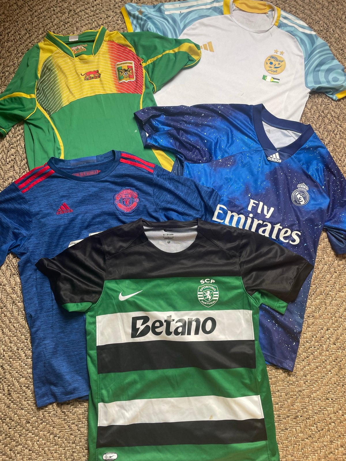 Diverse voetbalshirts bundel, Sport en Fitness, Maat L, Ophalen of Verzenden, Gebruikt, Shirt