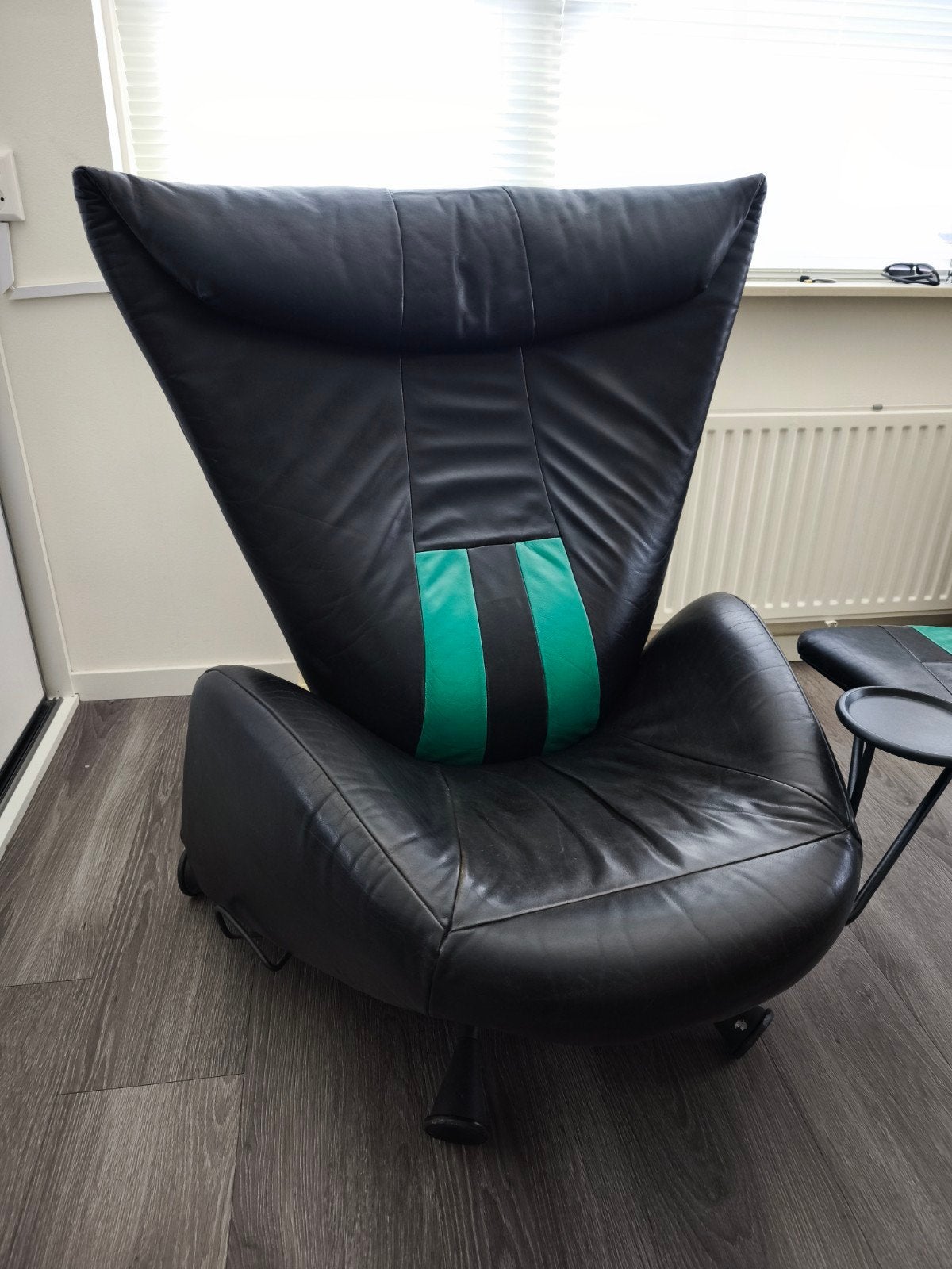Vintage leder FSM Relaxfauteuil Kurt Ziehmer design, Huis en Inrichting, Fauteuils, Ophalen, Gebruikt, 50 tot 75 cm, Leer
