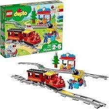 Lego Duplo 10874,10872,10882 Stroomtrein, treinbrug, rails, Ophalen, Compleet, Gebruikt, Duplo
