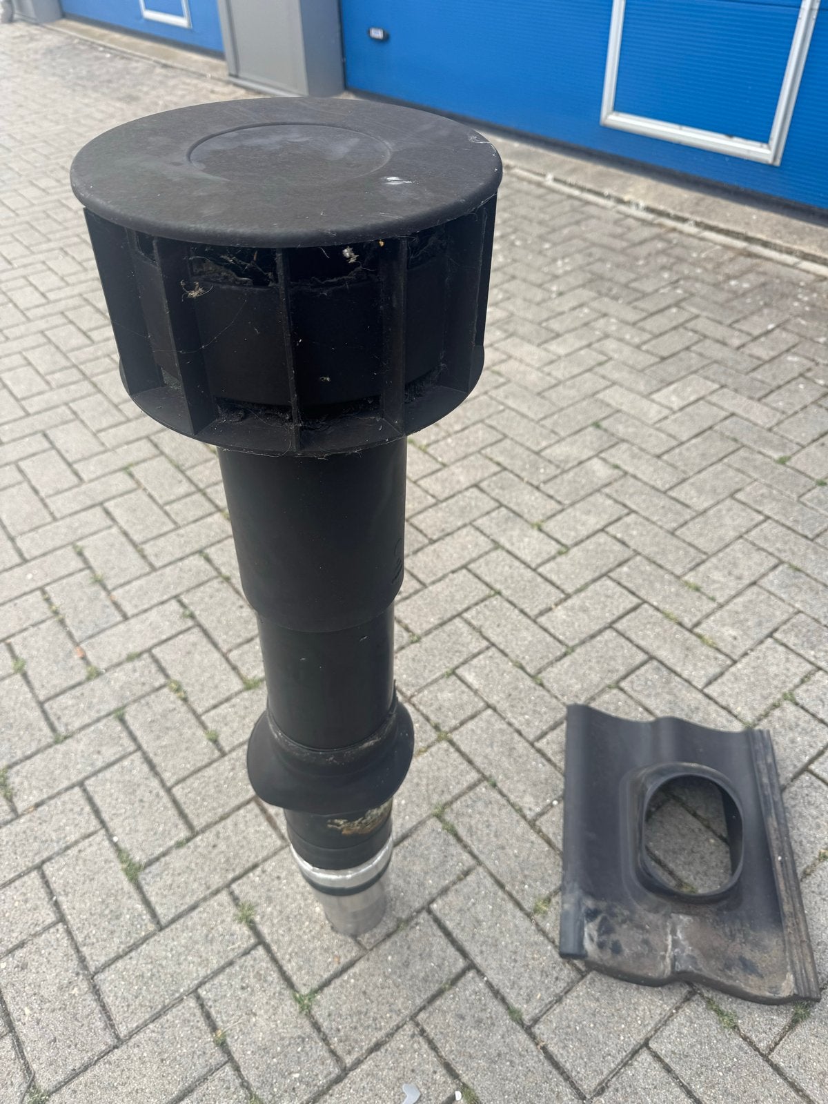 Complete dakdoorvoer / rioolontluchting voor pannendak, Ophalen, Kunststof, Gebruikt, Zwart