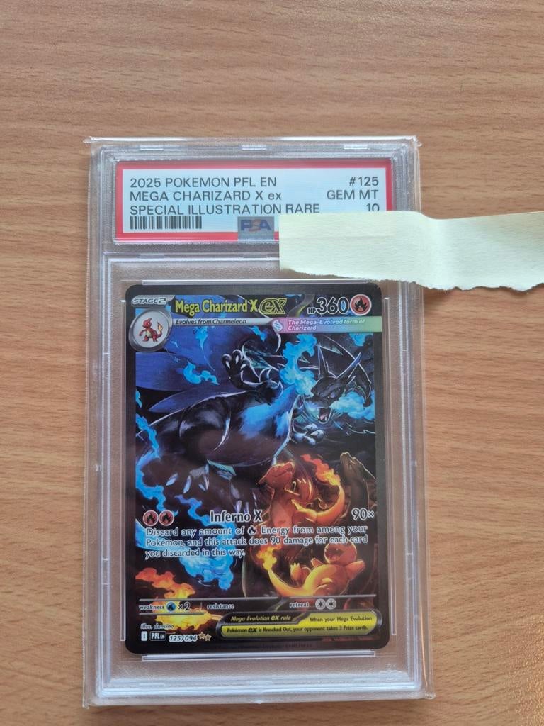 Psa 10 Mega Charizard, Ophalen of Verzenden, Nieuw, Losse kaart, Foil