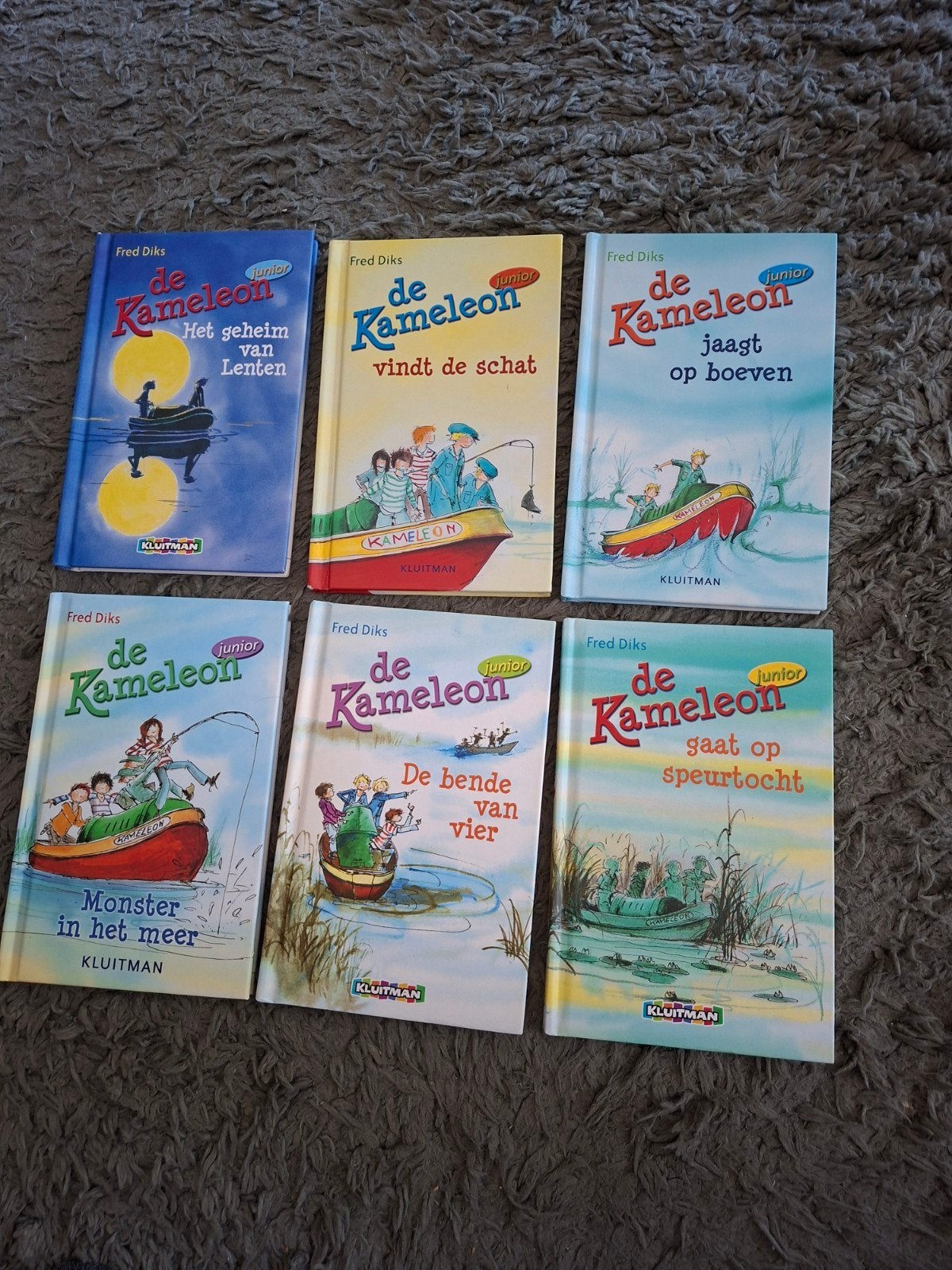6 Kameleon Junior boeken Fred Diks - extra grote letters, Ophalen of Verzenden