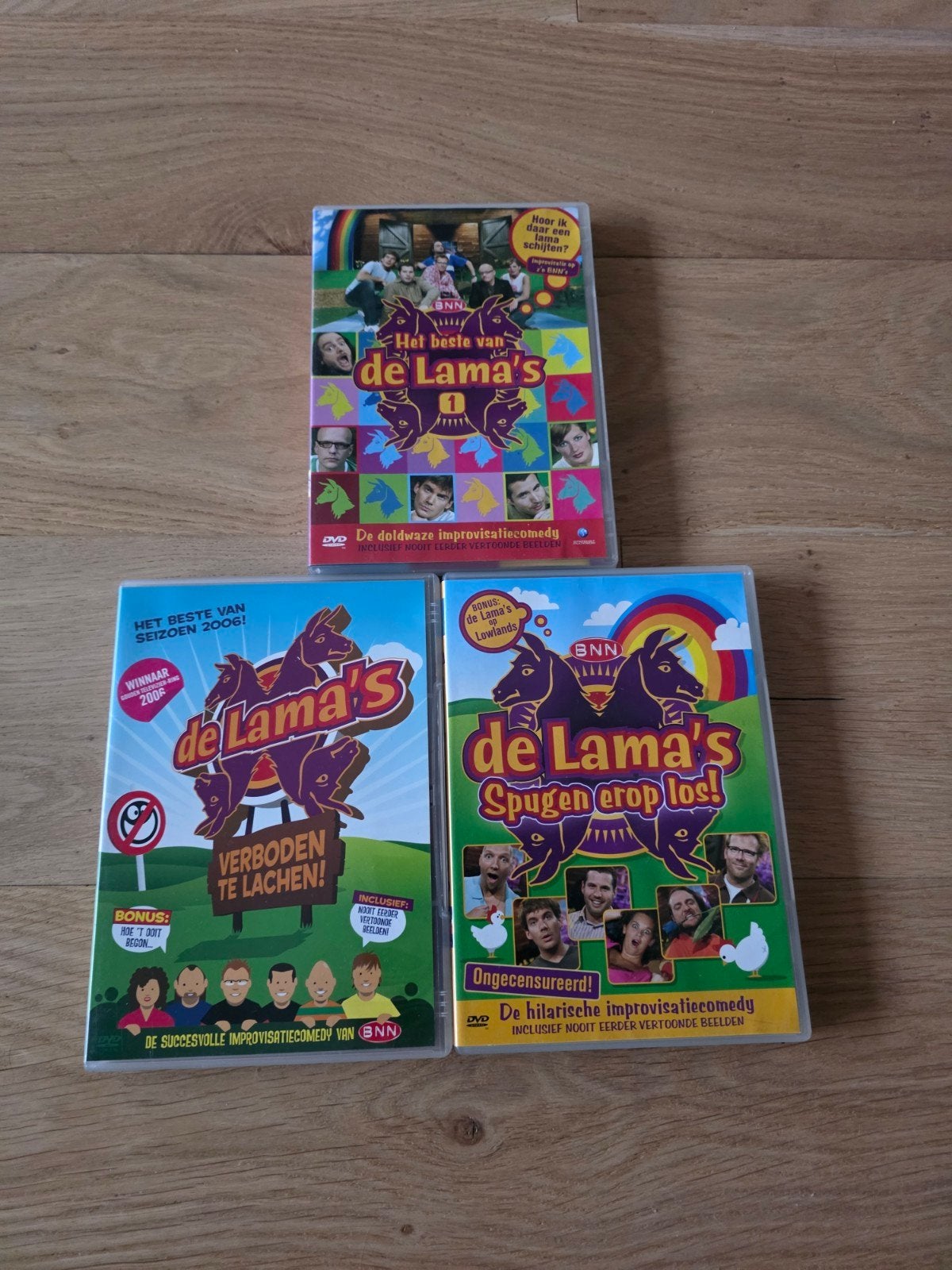 De Lama's dvd 3x, Alle leeftijden, De Lama's, Ophalen of Verzenden, Tv-programma of Sketches