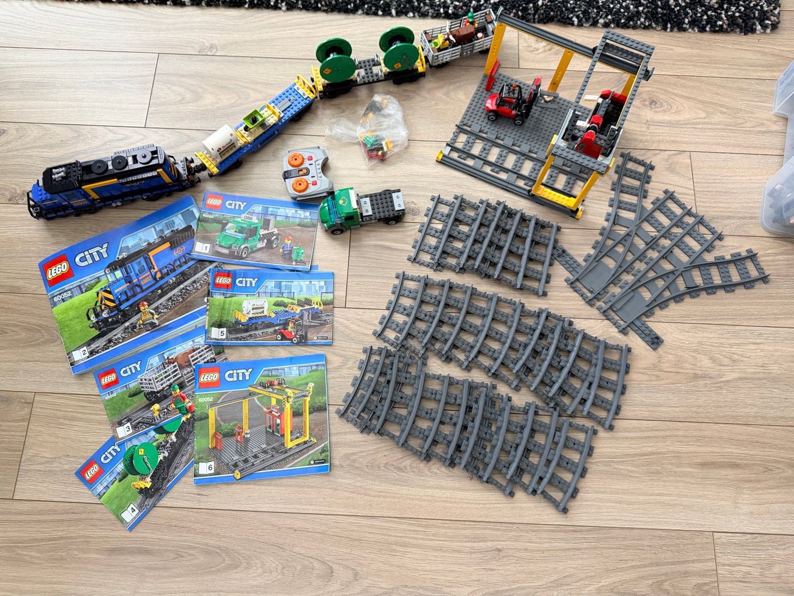 LEGO City Treinen: 60052, 60051, 60050 + Extra Rails, Ophalen of Verzenden, Gebruikt, Compleet, City