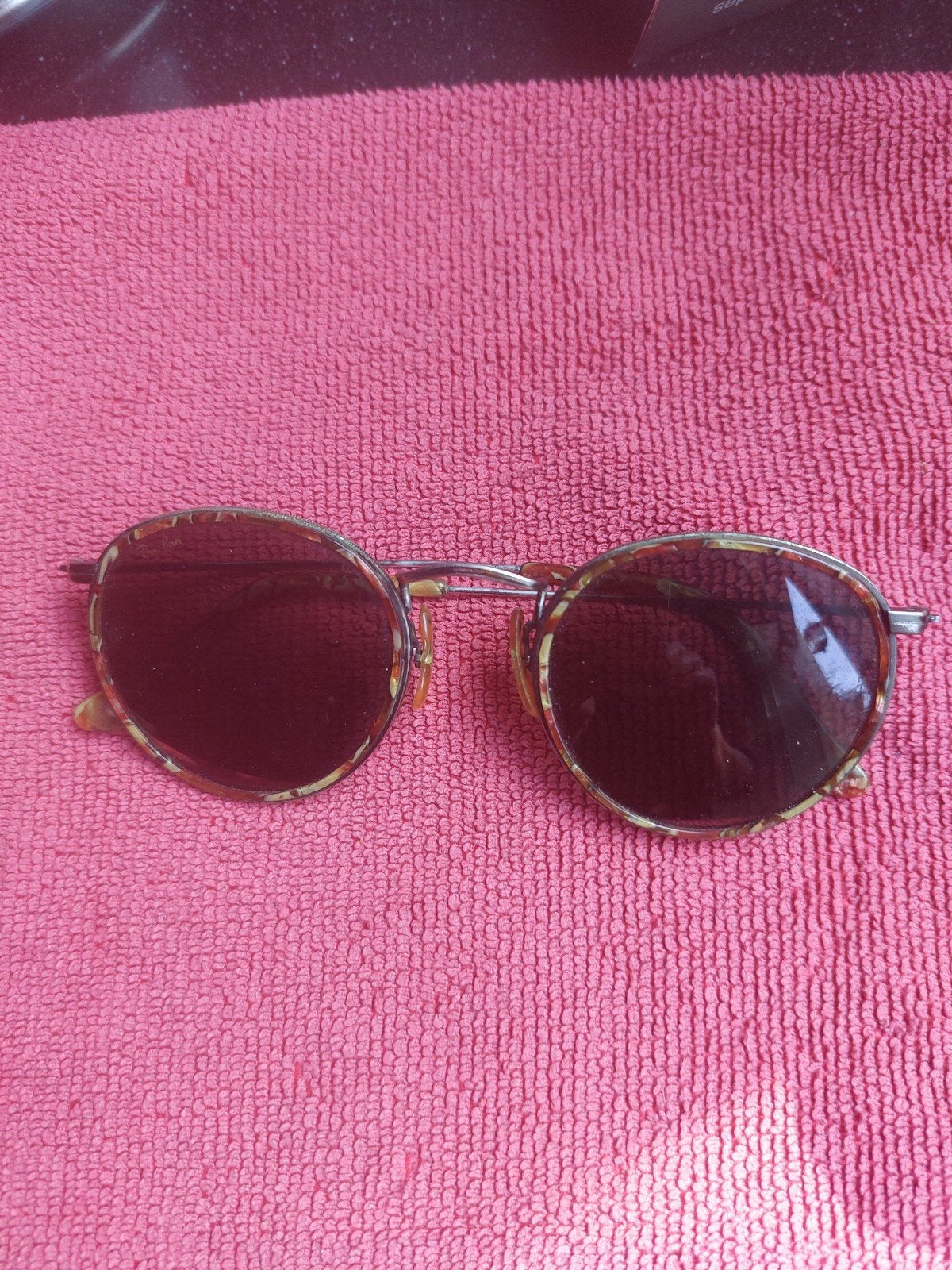 Ray-Ban "Chip" Tortoise Vintage Zonnebril Jaren '90, Gebruikt, Zonnebril, Bruin, Ophalen of Verzenden