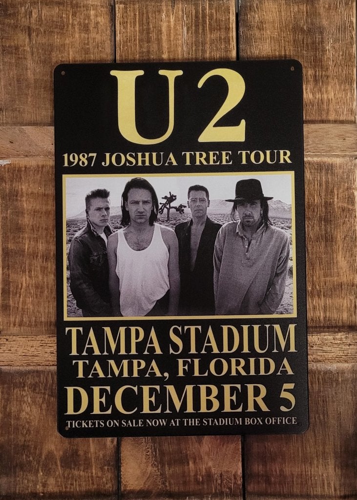 U2 Joshua Tree tour 1987 reclamebord van metaal wandbord, Info@deconoord.nl, Deco Noord, Nieuw, Ophalen of Verzenden