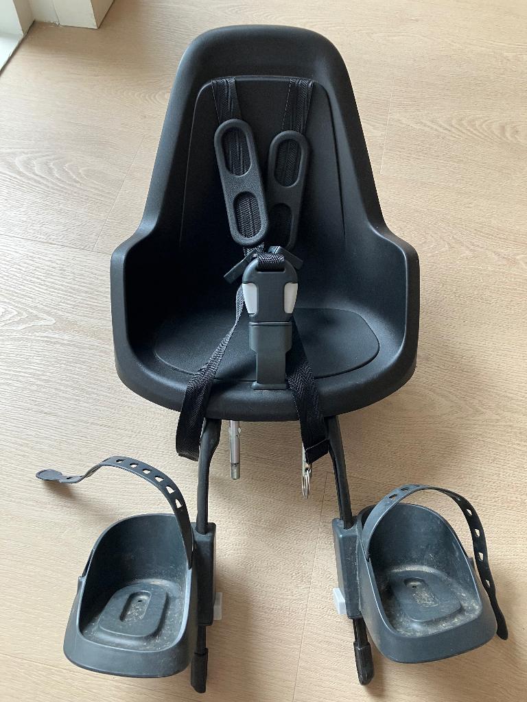 Fietsstoeltje Bobike mini one black, Fietsen en Brommers, Fietsaccessoires | Fietsstoeltjes, Ophalen, Voorzitje, Zo goed als nieuw