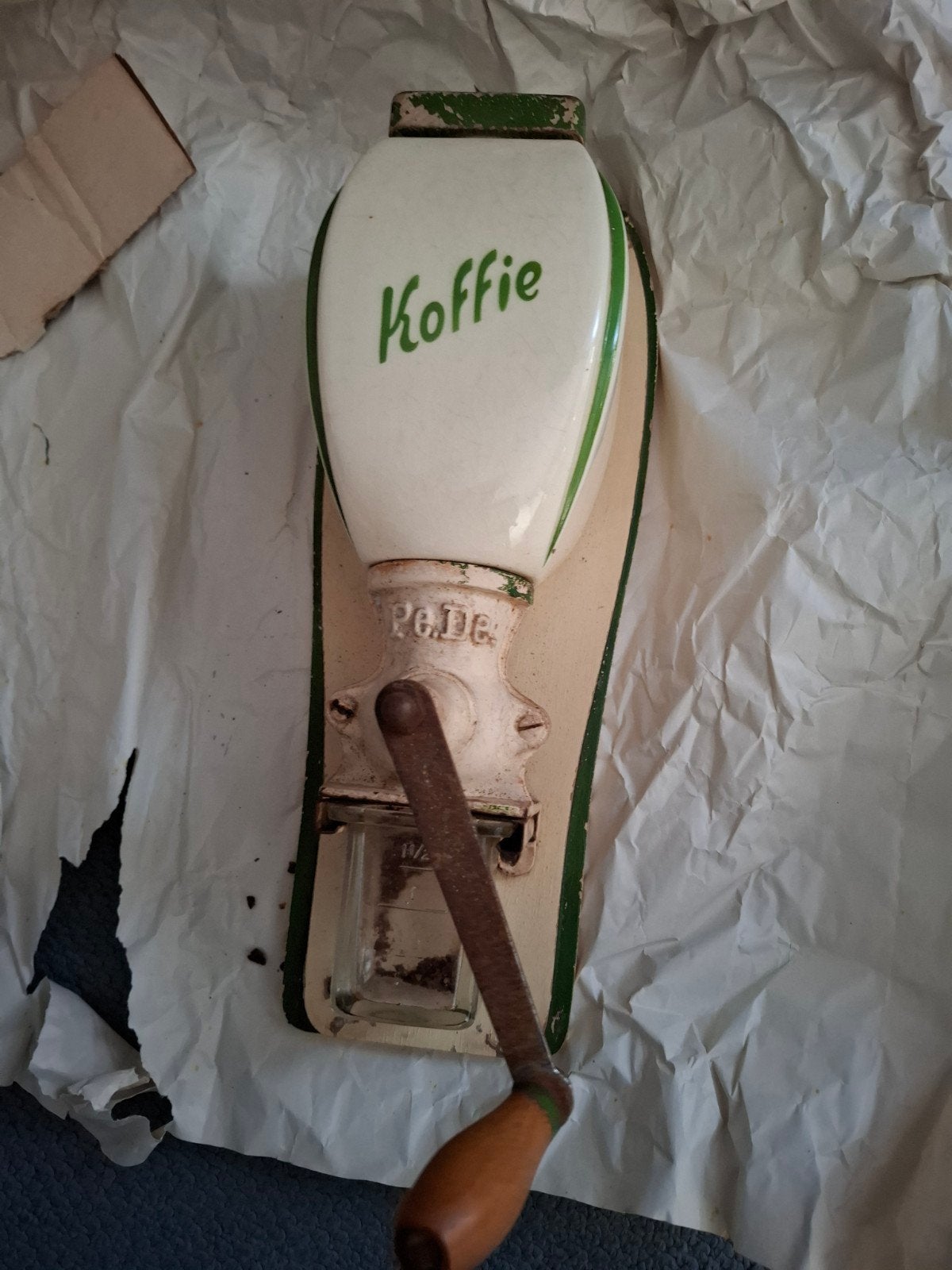 . Koffiemolen - Wandmodel D.E, Antiek en Kunst, Ophalen of Verzenden