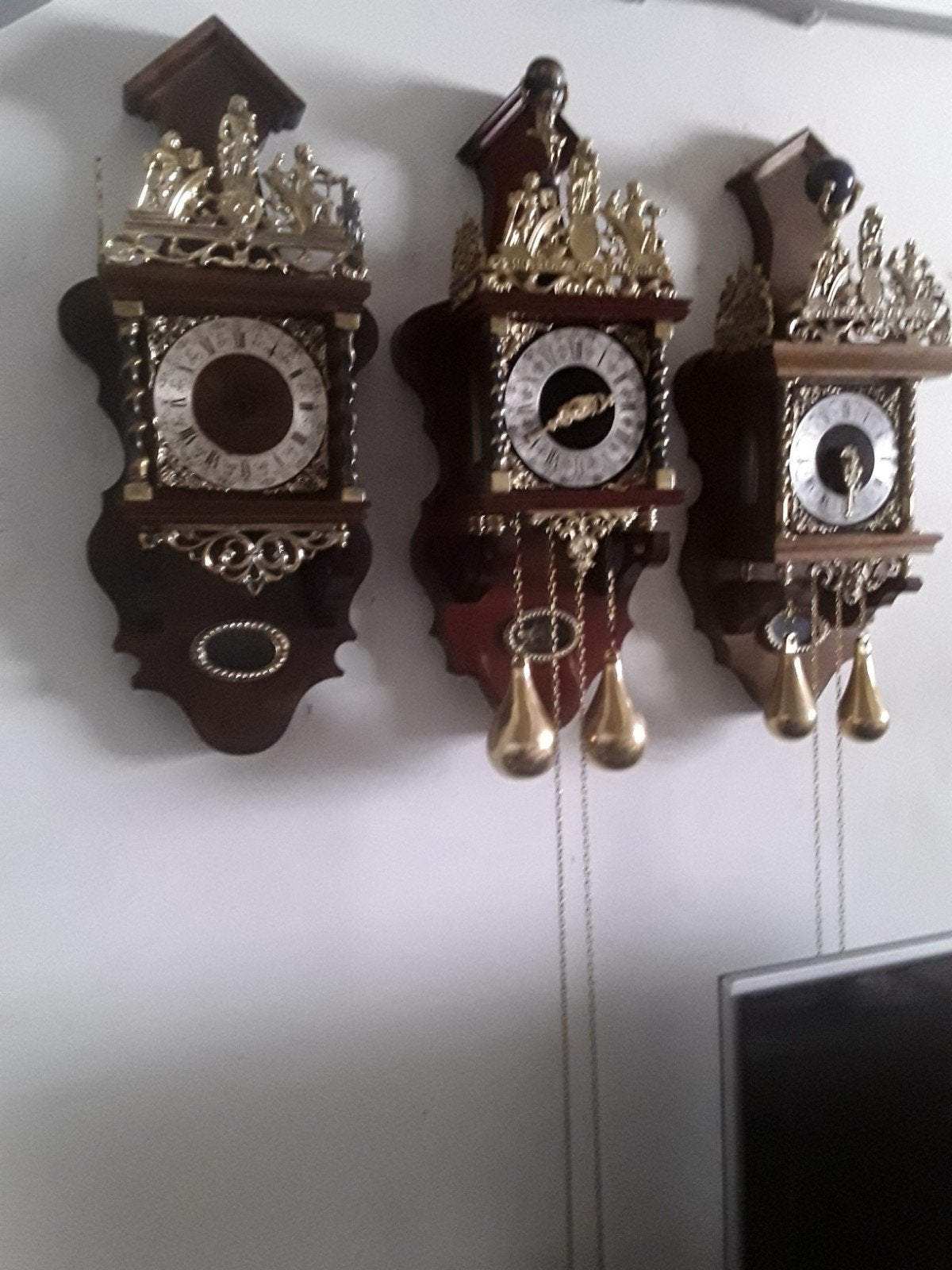 2 ZAANSE KLOKKEN  EN  1 LEGE KLOKKAST, Ophalen of Verzenden