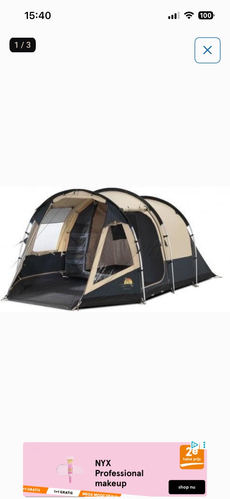 Tunneltent de wit te koop Safarica discovery tc., Ophalen, Gebruikt, Tot en met 3