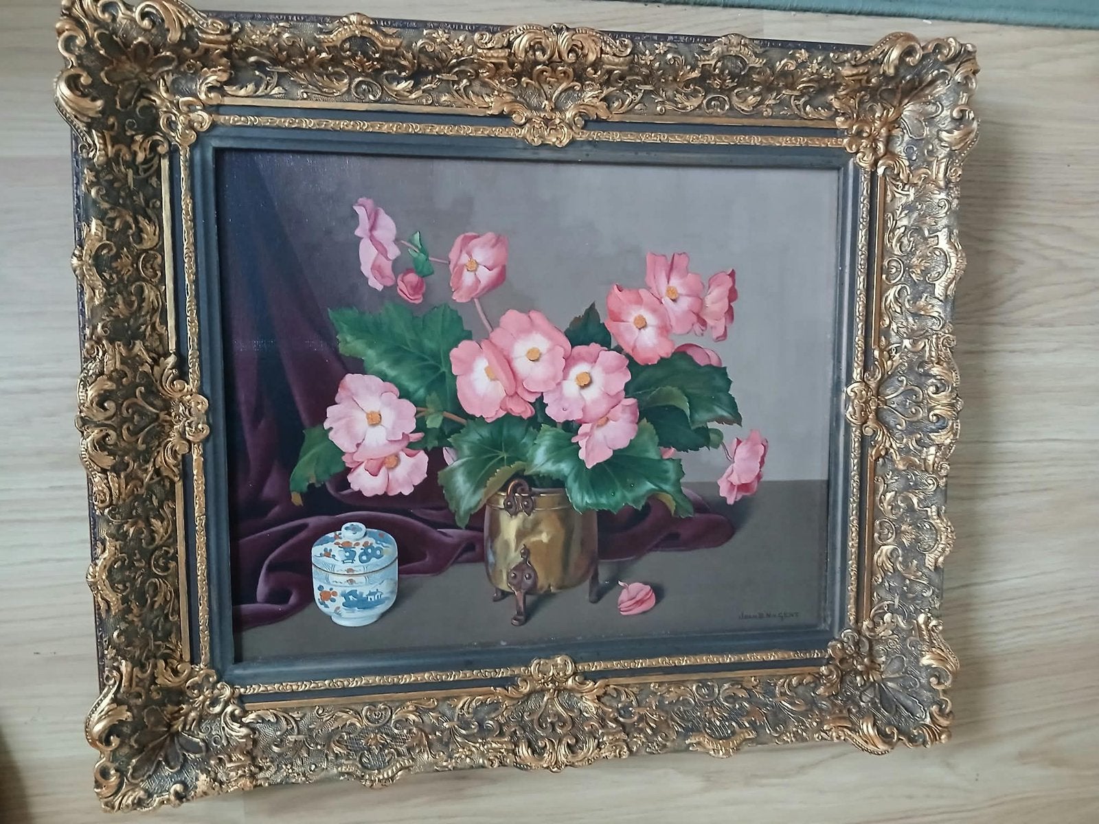 Olieverf schilderij Joan BN van Gent, Ophalen of Verzenden