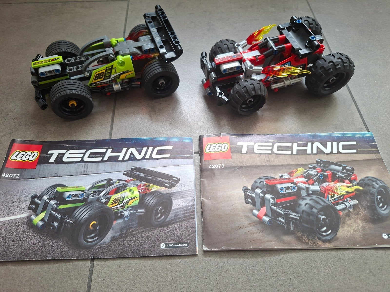 Lego Technic 42072 en 42073 met boekjes, Gebruikt, Compleet, Lego, Ophalen of Verzenden