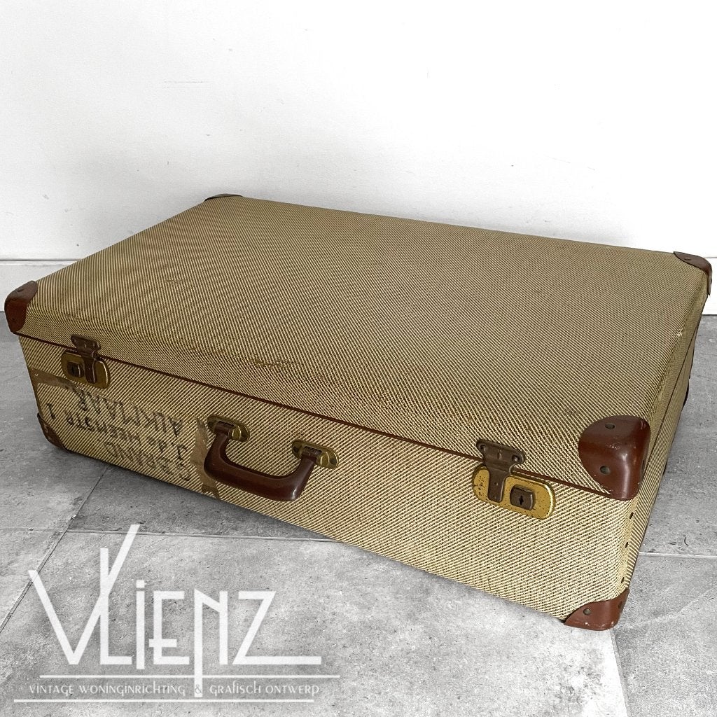 Vintage retro koffer, reiskoffer, Ophalen of Verzenden, Huis en Inrichting