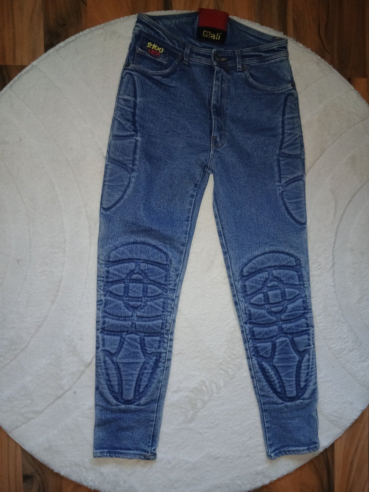 Giali Motorjeans uit 90's- bieden vanaf 100 - Nooit gedragen, Kleding | Heren, Giali, Blauw, W32 (confectie 46) of kleiner, Ophalen of Verzenden