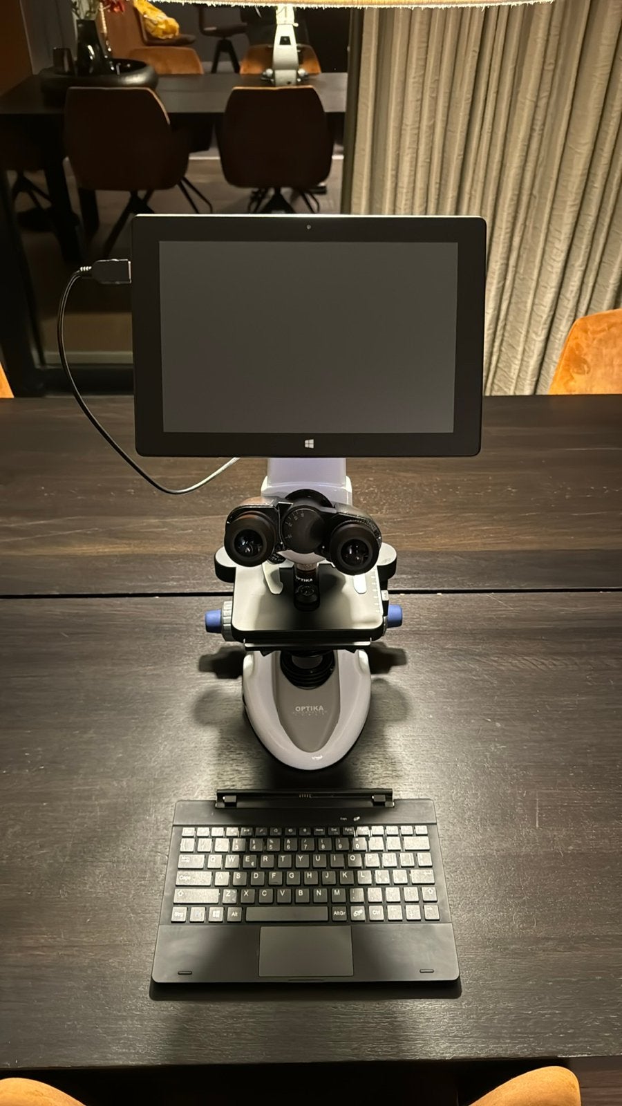 Optika B-290TB Microscoop met Tablet en Toetsenbord, Overige typen, Ophalen, Zo goed als nieuw