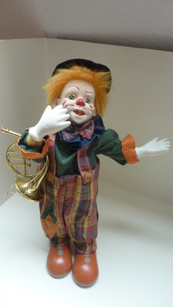 Leuke clown met muziekdoos, Verzamelen, Ophalen of Verzenden, Zo goed als nieuw, Mens