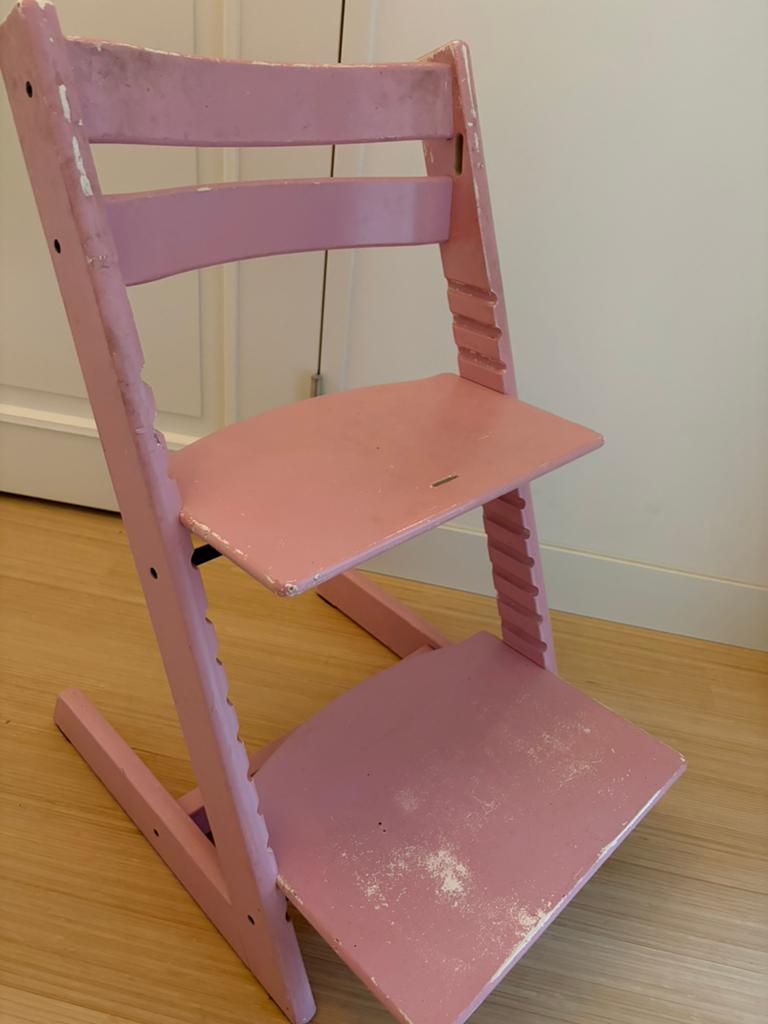 Roze Stokke stoel, Ophalen, Gebruikt, Meegroeistoel