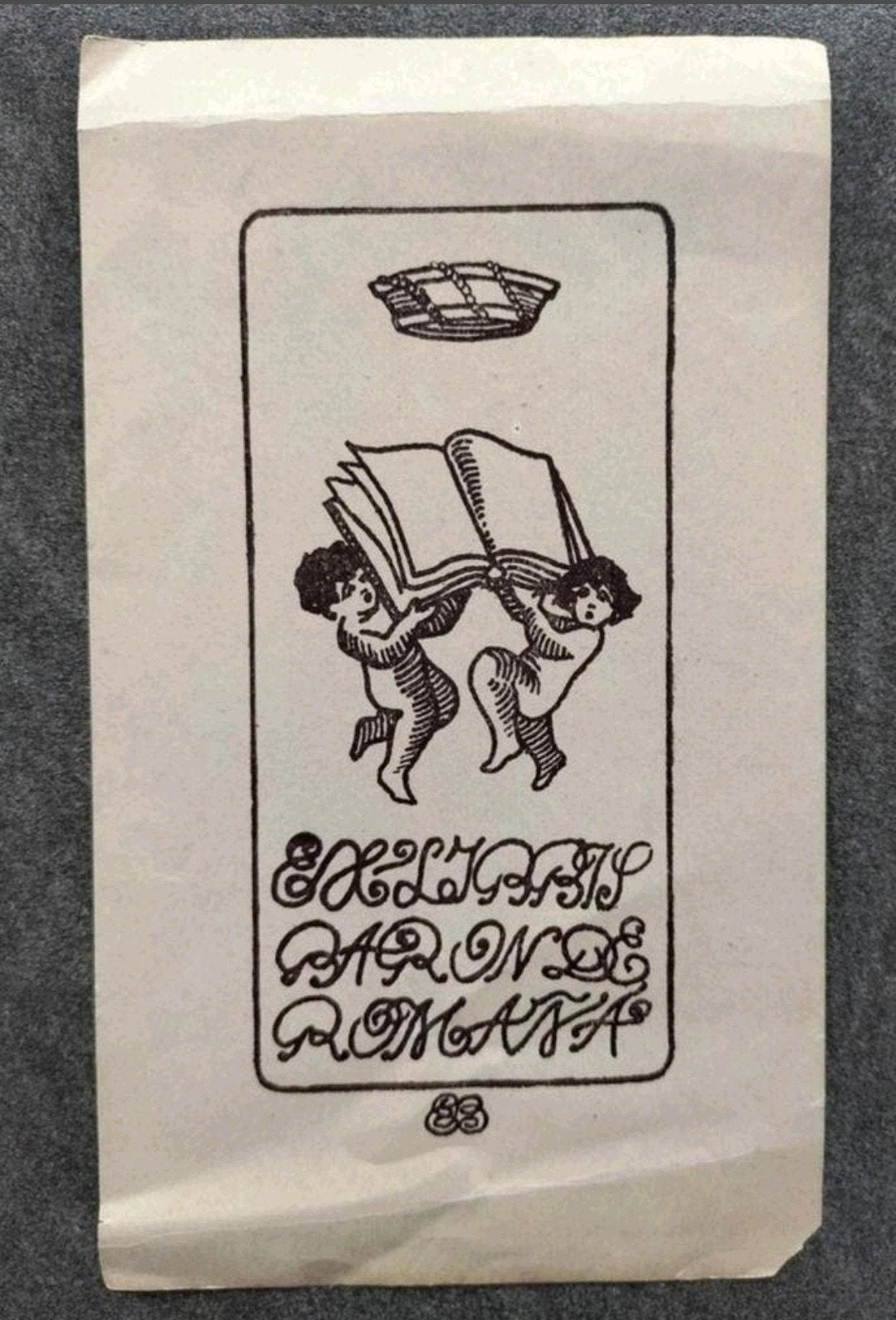 Exlibris Baron de Romañá (Spanje, Eveli Bulbena), Antiek en Kunst, Kunst | Etsen en Gravures, 18 cm, Origineel, 10 cm, 1900 - 1949