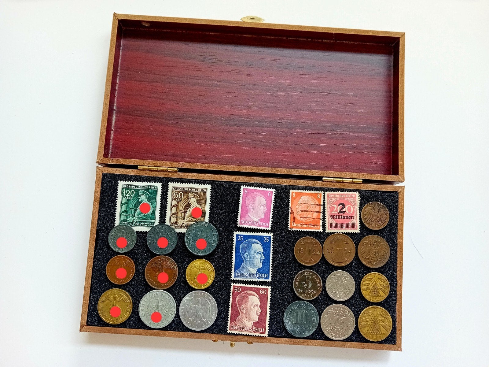 Set WW2 Deutsche Reichspfennig WO1 / Tweede Wereldoorlog, Ophalen of Verzenden, Landmacht, Duitsland, Hulzen of Bodemvondsten