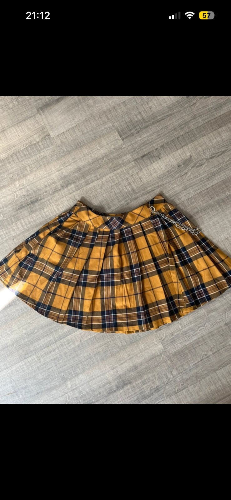 ZGAN Rok Bershka ruit xs ketting, Kleding | Dames, Rokken, Geel, Ophalen of Verzenden, Zo goed als nieuw, Maat 34 (XS) of kleiner
