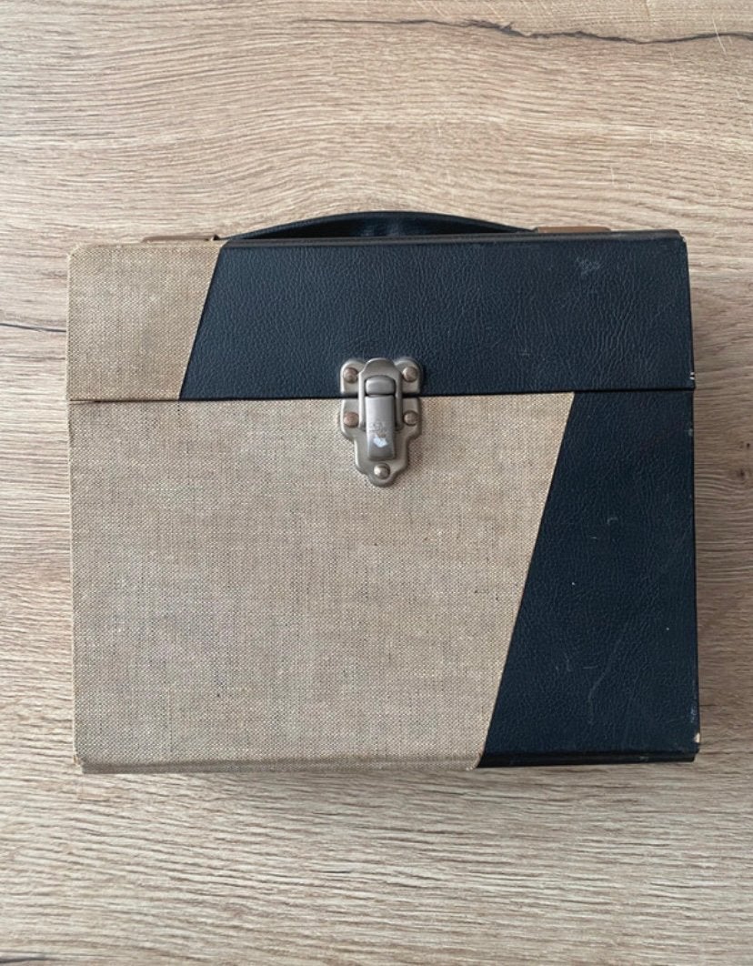 Vintage platenkoffer / opbergbox voor 7 inch singles & EP’s, Cd's en Dvd's, Ophalen of Verzenden, Gebruikt, 7 inch, EP
