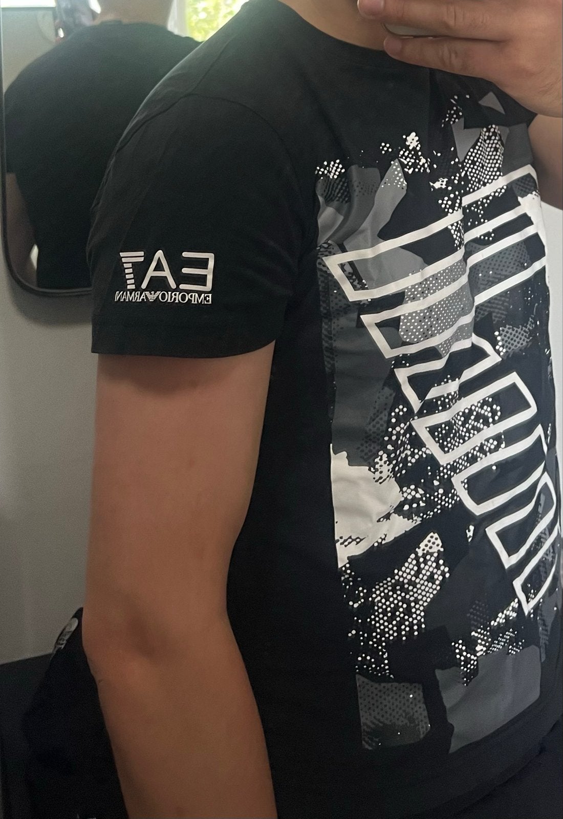 EA7 T-shirt Zwart Maat S, Ophalen of Verzenden, Gedragen, Maat 46 (S) of kleiner, Zwart