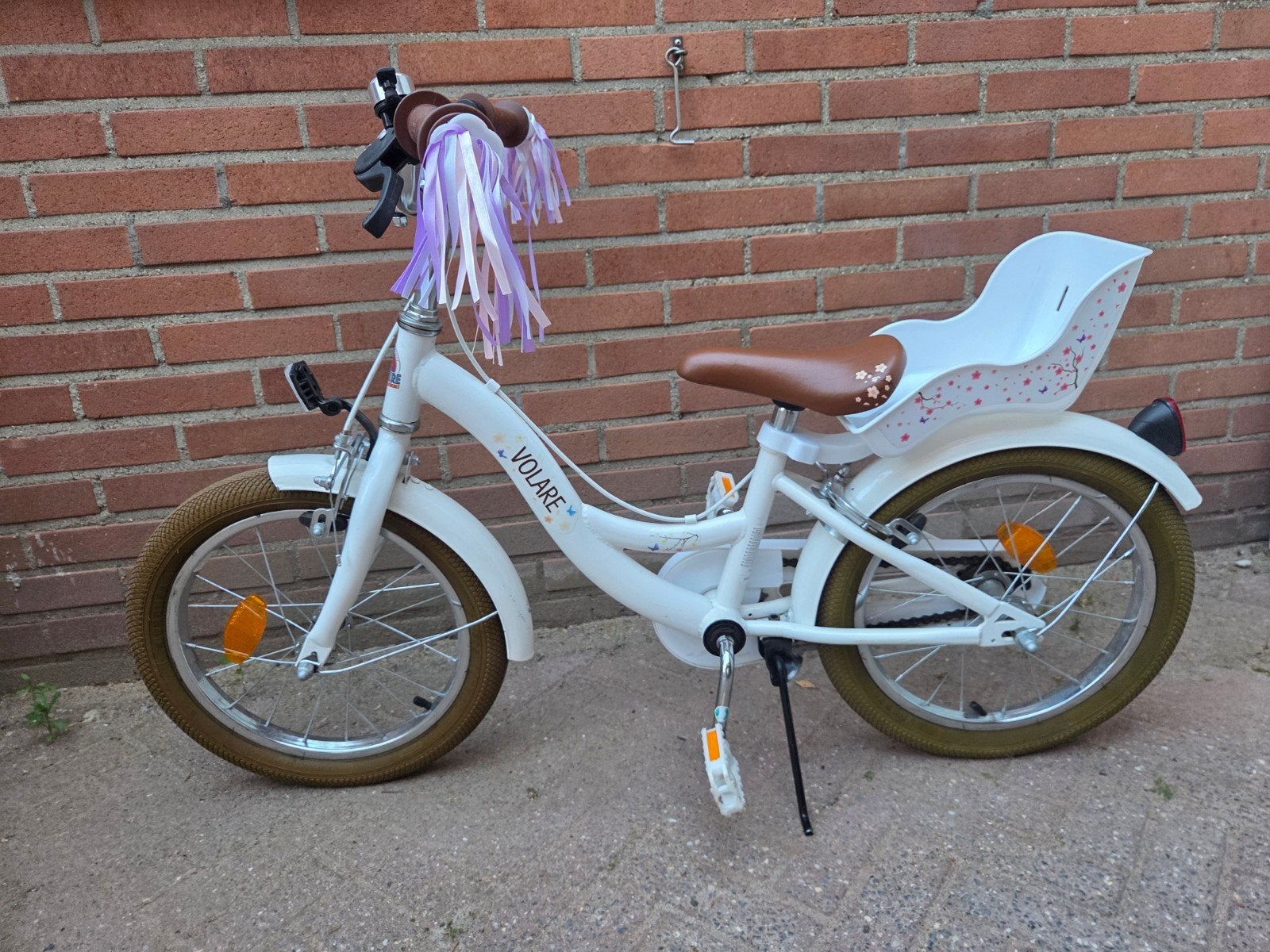 Mooie 16 inch Volare meisjesfiets met poppenzitje, Ophalen, Terugtraprem, 16 tot 20 inch, Volare