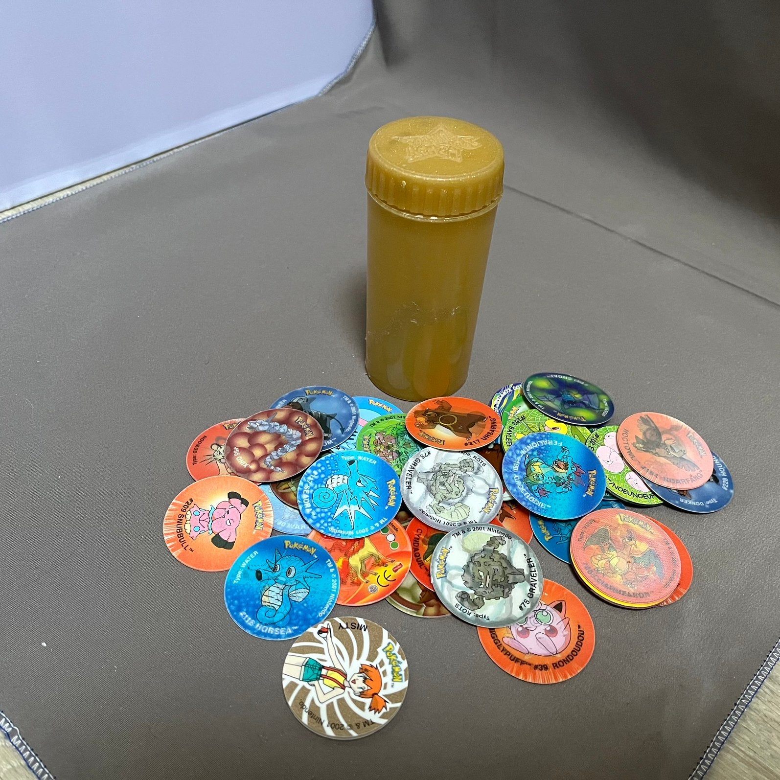 Vintage Pokémon Flippo Verzameling + Originele Koker 00’s, Ophalen of Verzenden, Losse flippo's