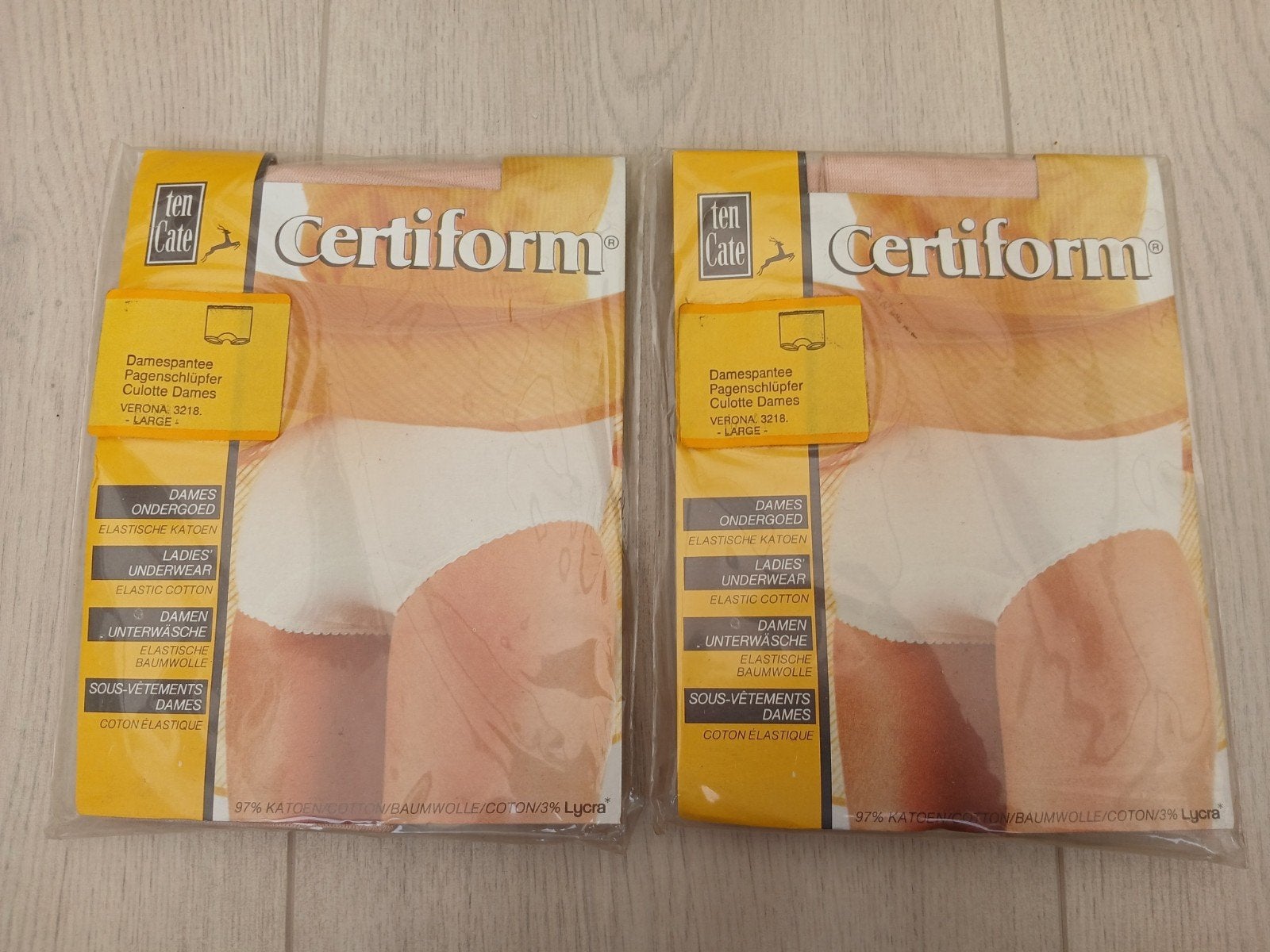 Ten Cate Certiform hoge onderbroeken beige maat L (2 stuks), Kleding | Dames, Ophalen of Verzenden