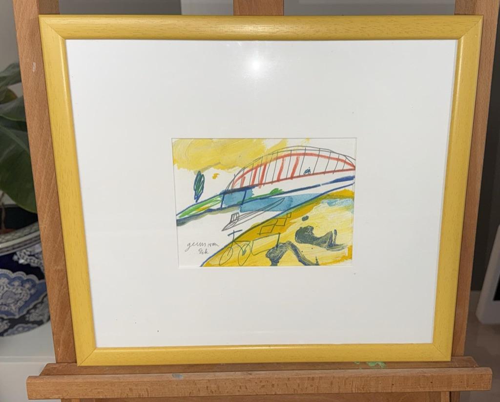 Gouache Guus van Eck, Ophalen of Verzenden