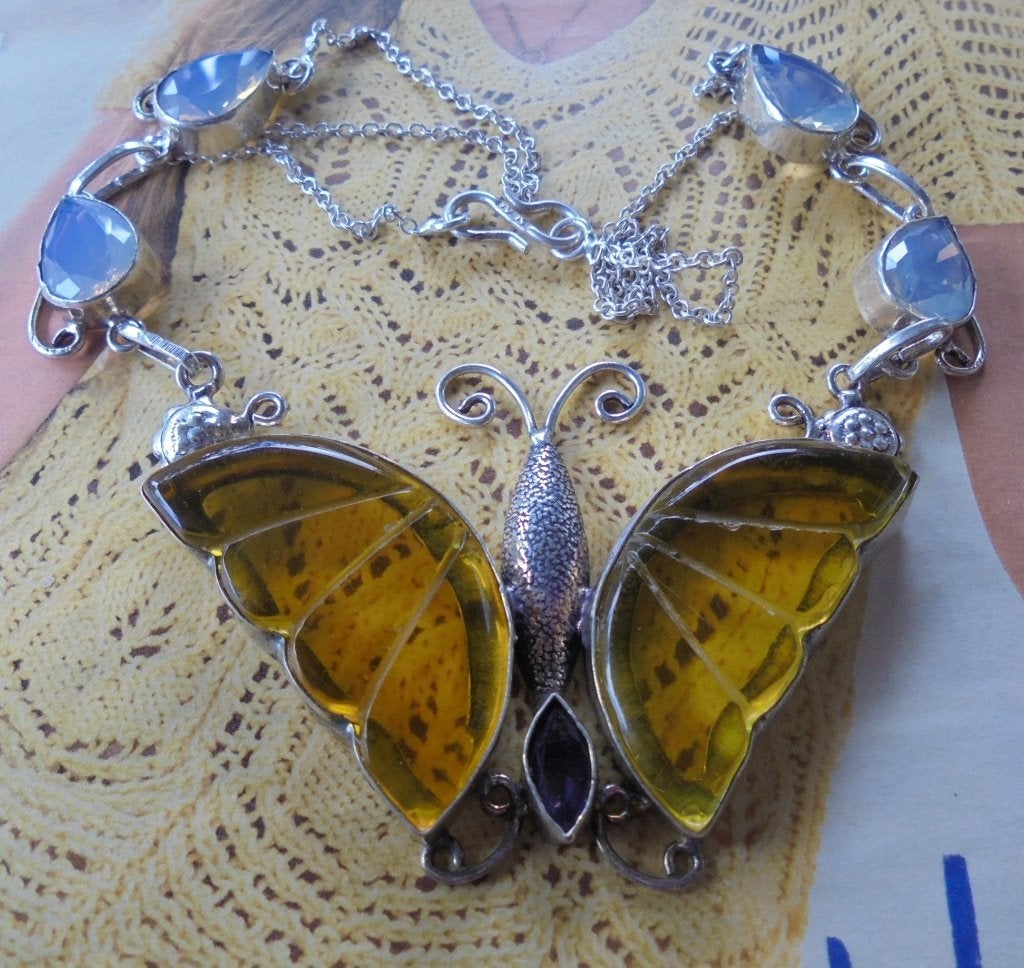 prachtige zilveren ketting, Verzenden, Nieuw, Met edelsteen, Zilver