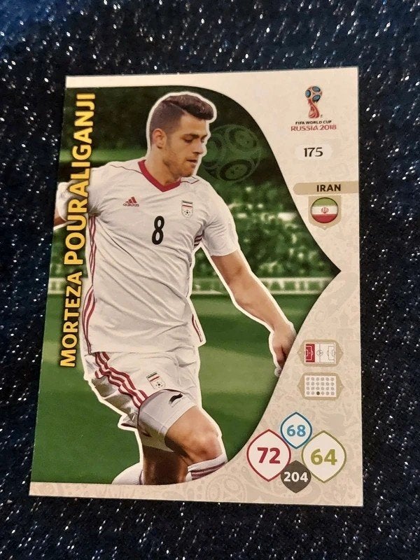 Panini/Voetbalkaart/Morteza Pouraliganji/Iran/WK 2018, Verzamelen, Ophalen of Verzenden, Zo goed als nieuw, Buitenlandse clubs