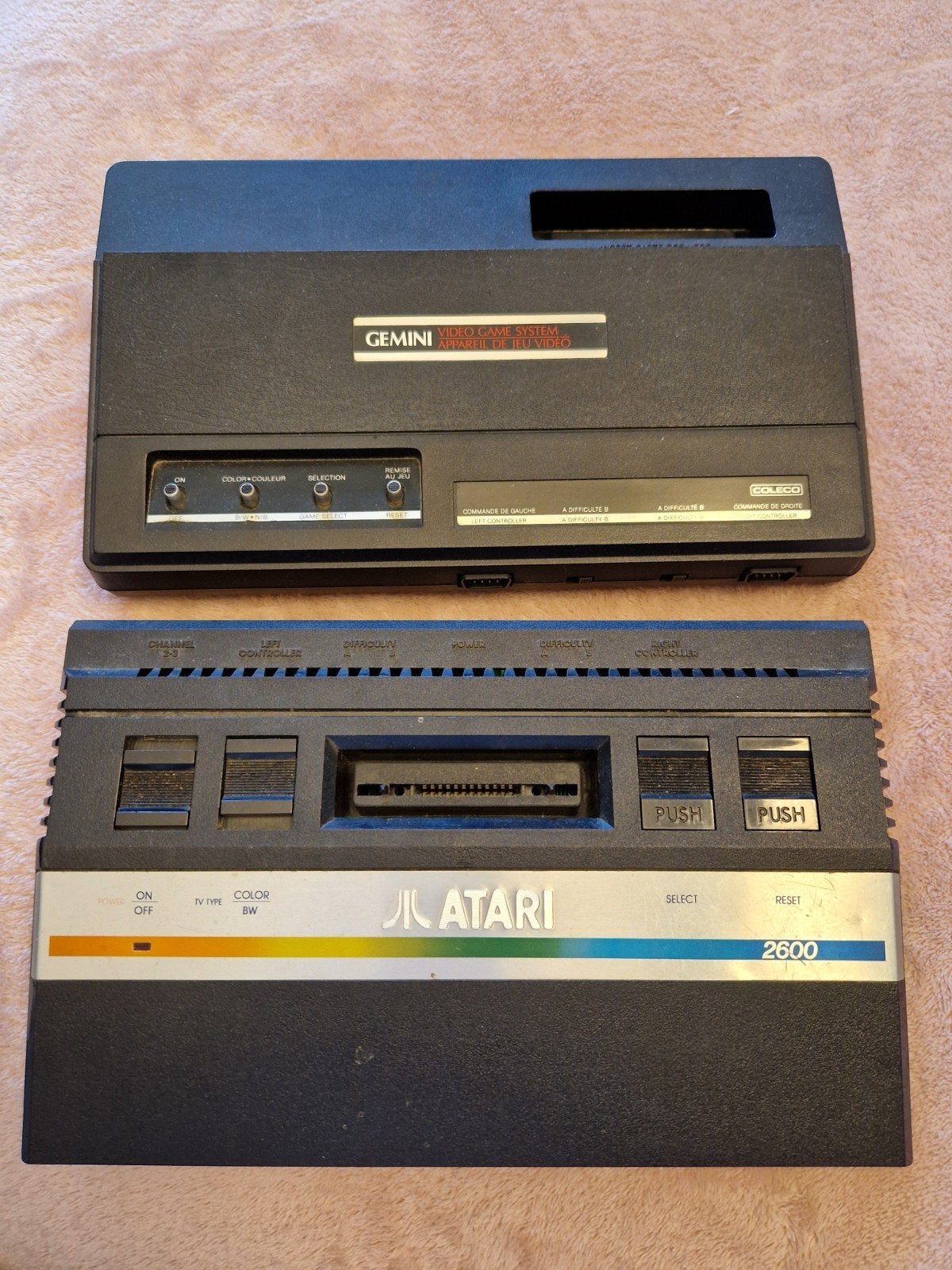 2 losse spelcomputers Atari junior en een Coleco Gemini, Ophalen of Verzenden, Gebruikt