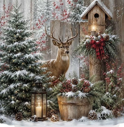 180/180 Tuinposters - Diverse Winter- en Kersttaferelen, Verzenden, Nieuw