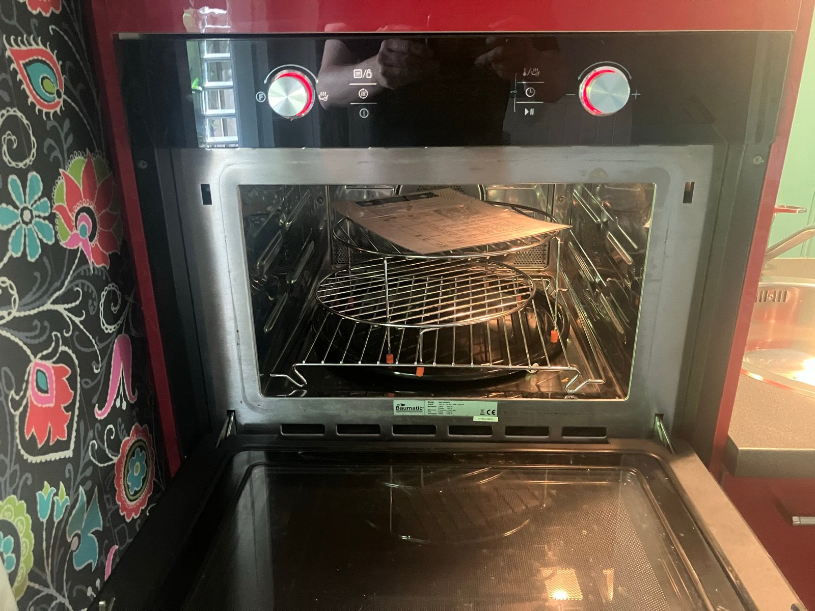 IKEA Keuken rood met apparatuur (272x60), Ophalen, Gebruikt, Graniet of Steen, Enkelwandige keuken