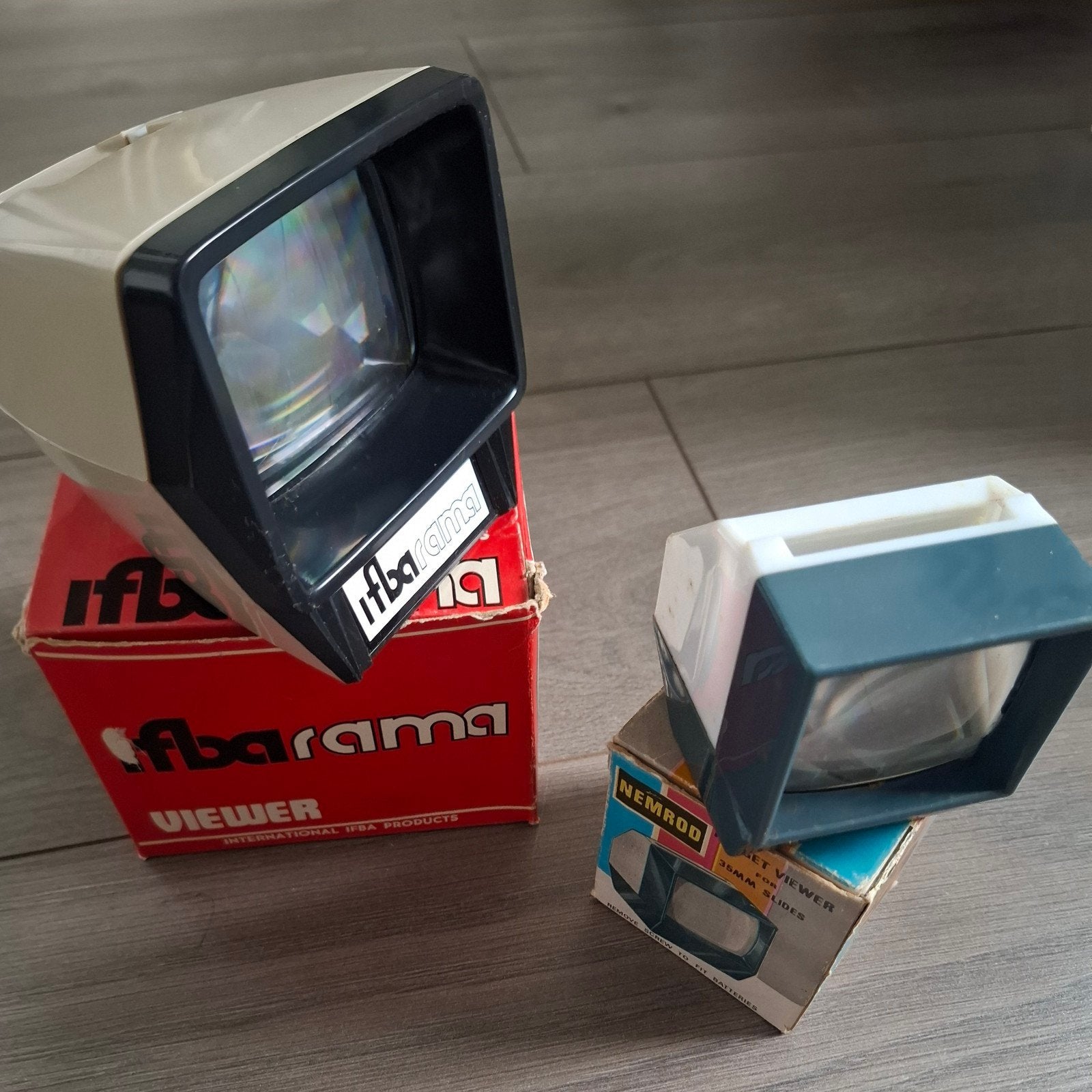 Ifbarama en Nemrod Midget Viewers - Vintage Dia Kijkers, Ophalen of Verzenden, Gebruikt, Met scherm