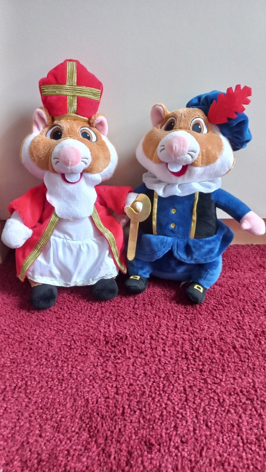 AH Hamsters Sinterklaas en Piet knuffels, Albert Heijn, Hamster, Ophalen of Verzenden, Zo goed als nieuw